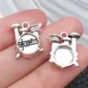 Instrumento Musical Plata Antigua Símbolo Musical Colgante Retro Aleación Joyería Colgante DIY Pulsera Collar Llavero Accesorios