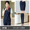 Trajes profesionales de primavera y otoño para mujer, chalecos de trabajo, uniformes para recepcionistas de hotel, ropa de trabajo para entrevistas de azafatas, uniformes de azafata