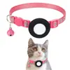 Venda quente transfronteiriça Coleira de gato Airtag com Sino Coleira refletora de pegada Airtag pingente de endereço com película