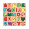 Prancha de Correspondência de Números e Letras de Madeira para Crianças 0.19 Alfabeto Inglês e Números Prancha Cognitiva de Pegar Brinquedo Educacional de Educação Infantil