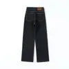 Jeans cinza cimento de perna larga estreita para mulheres, cor retro de inverno vintage, calça reta petite, suporta dropshipping