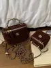 Bolso Cruzado para Mujer Nuevo 2026 con Acabado Mate, Bolso de Hombro Cruzado, Bolso Pequeño Tipo Caja con Cadena Estilo Chanel para Mujer