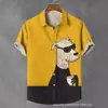 Camisa Estilo Chinês Transfronteiriça Amazon Jovem Pintura a Tinta Verão 2024 Nova Camisa Masculina de Manga Curta Respirável