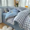 Cama de vento simples quatro peças lixamento colcha capa dormitório estudantil três peças algodão lavado à água lençol pele-friendly colcha capa atacado