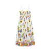 Vestido camisola fruncido estampado, estilo popular europeo y americano, moda para mujer AliExpress, producto transfronterizo, poliéster tie-dye