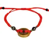 Pulsera de Cuerda Roja Tejida a Mano Año del Zodíaco Venta al por Mayor Pulsera de Cobre Puro con Moneda de Cinco Emperadores Amuleto del Festival del Bote del Dragón