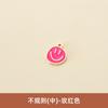 Drop óleo liga pingente pequeno assimétrico divertido smiley rosto pendente brincos colar personalizado charme DIY joias acessórios