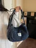 Bolso Bandolera Retro de Mezclilla Estilo Hong Kong Bolso de Hombro Casual Bolso Escolar para Estudiante de Secundaria Femenina Bolso de Moda para Viajes