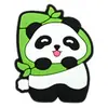 Flor de Zapatos de Panda Linda de Dibujos Animados Accesorios Joyería Desmontable DIY Llavero Agujero Accesorios para Zapatos Hebilla de Zapato de Goma Suave PVC