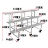 Estantería de Exterior de Acero Inoxidable para Flores con Ruedas Soporte de Piso para Suculentas Tipo Escalera para Balcón