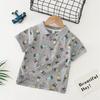 Nueva camiseta infantil transfronteriza versátil para niños medianos y grandes, verano, moda coreana, polo de manga corta, camiseta infantil
