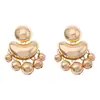 Pendientes de Borla Exagerados con Forma de Lingote para Cross-Border, Diseño de Nicho Resistente, Estilo Francés de Lujo Ligero para Mujer