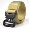 F020 Cinturón Táctico de Nylon con Cuentas para Hombre, Fanático Militar para Exteriores, Cinturón Multifuncional para Pantalones, Hebilla de Aleación, Cinturón de Lona