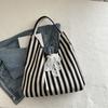 Bolso de hombro tipo tote de estilo coreano de gran capacidad con diseño de cebra para mujer, novedad de verano 2024, combinable con todo.