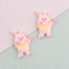 Acessórios de resina feitos à mão DIY caso de telefone patch bonito cartoon rosa leitão acessórios fabricantes por atacado