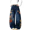 Diseño Nuevo Sentido Europeo y Americano Estampado Floral Cuchillo Curvo Negro Jeans de Calle Alta Amazon Xiyin TK AliExpress