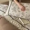 Juego de ropa de cama de cuatro piezas estilo francés vintage, grado A, de algodón puro cepillado, que incluye una sábana de algodón, un juego de tres piezas con una funda de edredón estampada floral y una sábana ajustable