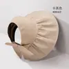 Sombrero de Sol Negro con Protección UV para Mujer, Sombrero de Pescador de Verano con Ala Extra Grande, Visera Deportiva para Cubrir la Cara