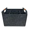 Reunión Anual Transfronteriza Cesta de Almacenamiento para Regalo de Vino Tinto Fieltro Bolso de Hombro Grueso para Vino y Bebidas Bolsa de Embalaje Personalización