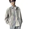 Chaqueta Casual Versátil de Otoño para Pareja Cuello Camisa Falso Dos Piezas Cárdigan Sudadera Top Nuevo de Otoño para Jóvenes Hombres