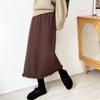 Falda de Punto con Flecos para Mujer 2026 Otoño e Invierno Nueva Retro de Cintura Alta Adelgazante Recta Ceñida a la Cadera con Abertura Falda Lápiz Moderna