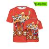 Camiseta infantil para adultos con estampado digital del año del conejo 2023, camiseta periférica de verano, combinable, de manga corta, informal, de secado rápido, de malla