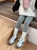 [Forro de Polar] Leggings para Niñas, Suaves y Cómodos, Tejido Elástico de Lana, Leggings de Lana de Gato de 350g para Corte Ajustado