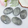 Piedra de palma de gema de cristal natural transfronteriza, esteatita, piedra ovalada de compresa caliente para masaje, piedra de masaje con aceite esencial para SPA al por mayor