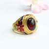 Anillo de Ámbar Natural Guan Yu Anillo de Dedo de Ámbar Sangriento Joyería de Estilo Étnico Fábrica Venta al por Mayor Dropshipping S3120510
