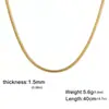 Cadena Hueso de Serpiente Redonda Ultra Fina 0.9/1.2/1.5/2mm de Grosor Cadena Pura para Manualidades Accesorios Hechos a Mano Collar Versátil para Clavícula