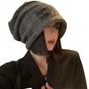 Sombrero de invierno para mujer, estilo coreano, popular en Internet, con cabeza grande, estilo perezoso, suave y ceroso, Baotou, cálido y con protección para los oídos.
