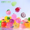 Simulación de paisaje en miniatura, bolsa sorpresa de frutas que brillan en la oscuridad, accesorios de decoración DIY con pegamento de crema temática de alimentos, figuras de resina para escritorio