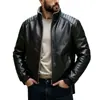 Chaqueta de Cuero PU 3D Nueva para Hombre 2026 Invierno Transfronteriza Amazon Xiyin con Cuello Alto Chaqueta de Algodón Casual requiere conversión de talla
