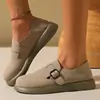 Comércio Exterior plus size Fundo Macio Retrô 2024 Novo Dedão do Pé Birkenneth Sapatos Fundo Macio Confortáveis Planos Preguiçosos Slip-on Sapatos