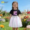 Kpop Caça Menina Grupo de Meninas Conjunto de Roupa de Verão Infantil 2026 Novo Estiloso Camiseta Bebê Saia de Tela Tendência 3