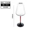 Copas de Vino Refrigeradas al por Mayor en Stock con Tallos de Colores, Copas Altas, Copas de Vino de Cristal, Copas de Vino Borgoña con Impresión de Logotipo