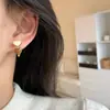 Novos Brincos de Argola em Esmalte com Estampa de Leopardo para Mulheres, Pino de Prata, Simples, Compactos, Design Exquisito, Estilosos, Brincos Vintage