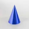 Sombrero de Fiesta para Niños y Adultos de Color Puro con Sombrero de Cumpleaños de Papel Decorativo Láser de Película de Aluminio Transfronterizo Papel Brillante Colorido