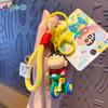 Llavero Genuino Crayon Serie Pequeña Nueva Dimensión Dinámica Lindo Estudiante Mochila Escolar Muñeca Tridimensional Llavero Colgante