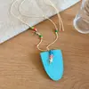 Colar com Cordão de Couro Dopamina Estilo Férias Doces Clipe para Óculos Senso de Design Acessório Fofo de Nicho Colar Versátil