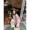 Chaqueta de Algodón Rellena con Patrón Cuadrado Otoño Invierno Estilo Corto Cuadrado Moda Petite Ropa Ligera de Algodón Acolchada Holgada Abrigo para Mujer