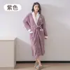 Roupão de flanela coral inverno feminino xadrez abacaxi camisola espessa macia absorvente pijama de casa roupão de hotel atacado