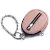 Nuevo Monedero de Muñeca de Cuero Genuino con Perla para Mujer Bolso de Almacenamiento de Moda de Primera Capa de Piel de Vaca Bolso para Labial Audífonos Bolso Colgante