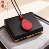 Colgante Bagua de Cinabrio Collar con Colgante de los Doce Zodiacos Joyería para Mujer Diseño de Nicho de Alta Gama Joyería Taoísta Venta al por Mayor