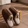 Zapatillas de Algodón Nuevas de Invierno para Mujer 2026, Zapatos de Algodón Peludos de Felpa Cálidos Antideslizantes para Interiores para Pareja y Hombres en Invierno
