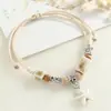 Pulsera de Cerámica con Estrella Estilo Chino Retro para Mujer, Pulsera de Cuentas de Lujo Ligero de Nicho al por Mayor, Pulsera Tejida Simple Versátil