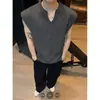 Chaleco de Punto Blanco con Patrón de Cebra para Hombre, Camiseta sin Mangas Retro Americana de Verano, Camiseta sin Mangas Deportiva para Fitness