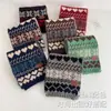 Bufanda Navideña Coreana 2026 Estilo Nuevo Otoño e Invierno Mezcla de Lana Estilo Fair Isle Gruesa Cálida Versátil Bufanda para el Cuello