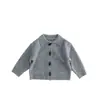 Suéter chaqueta de lana suave para bebé color bb, chaqueta de punto con cuello camisero para niños, estilo bosque unisex para bebé