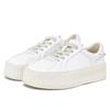 Zapatos de Plataforma Gruesa Estilo Nuevo de Alta Gama Inspirados en Chanel, Tenis Blancos con Cordones de Piel Genuina, Tenis Deportivos Versátiles Casuales para Mujer